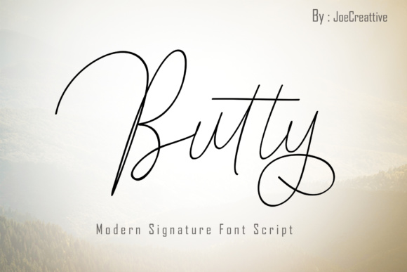 Butty: A Script Handwritten Font for Creative Branding