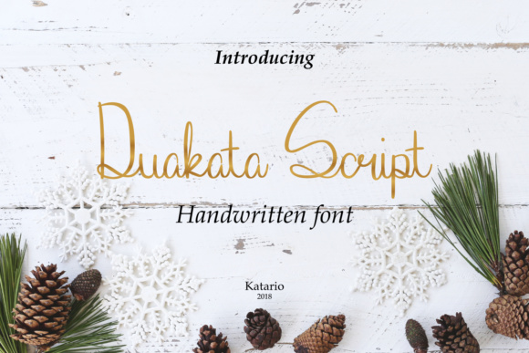 Duakata: A Script Font for Creative Crafters and Printables