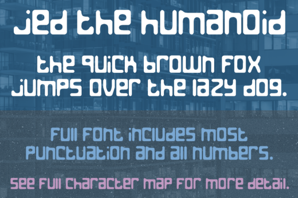 Jed the Humanoid: A Unique Decorative Font for Creative Projects