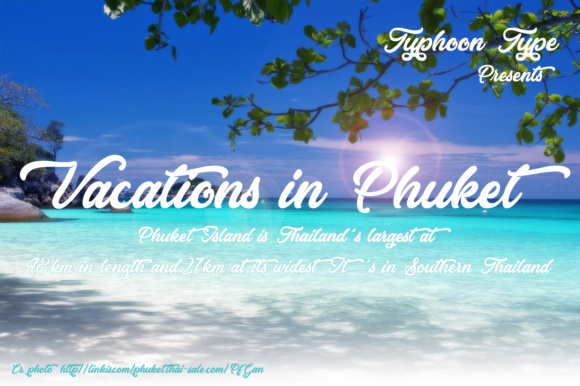 Vacations in Phuket: A Script Font for Creative Crafters